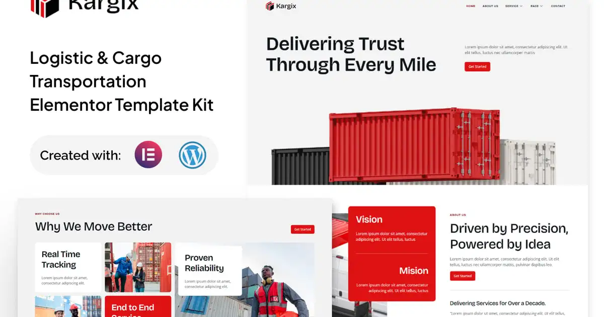 Kargix – Logistic & Cargo Transportation Elementor Template Kit