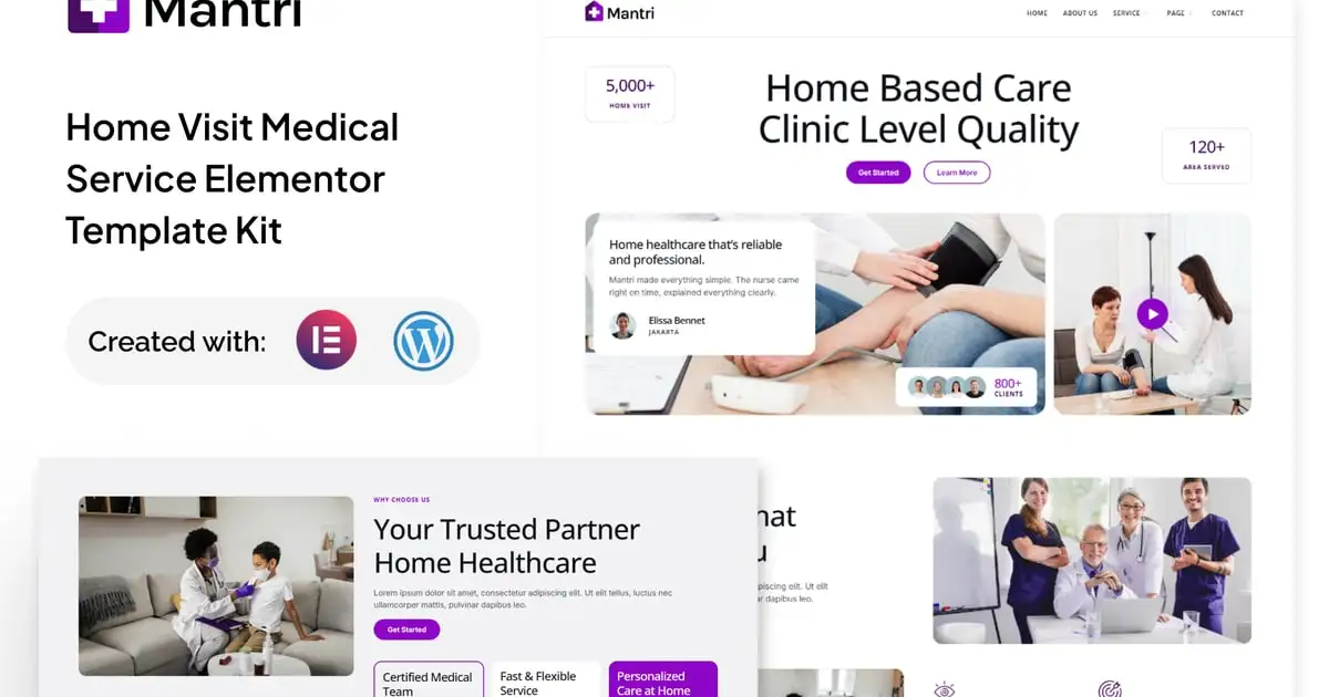 Mantri – Home Visit Medical Service Elementor Template Kit