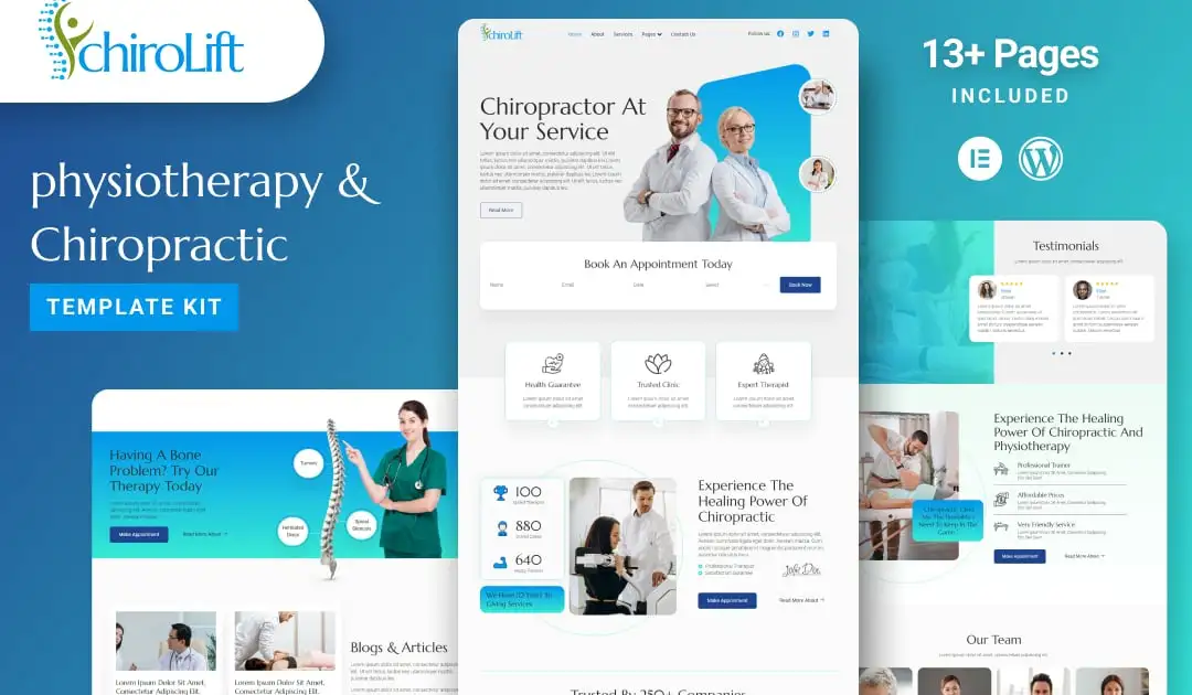 Chirolift – Physiotherapy & Chiropractic Elementor Template Kit