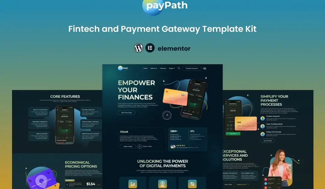 PayPath – Online Payment Gateway Elementor Template Kit
