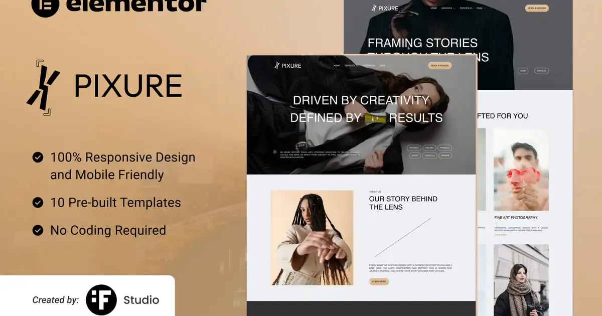Pixure – Minimalist Photography Portfolio Kit