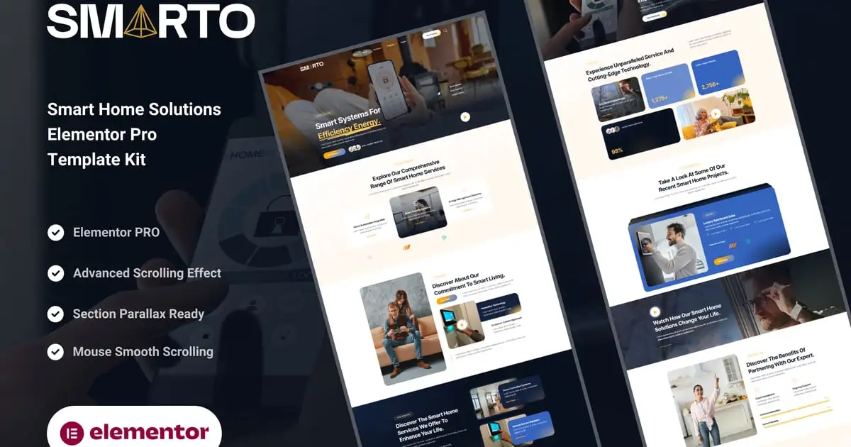 Smarto – Smart Home Solutions Elementor Pro Template Kit