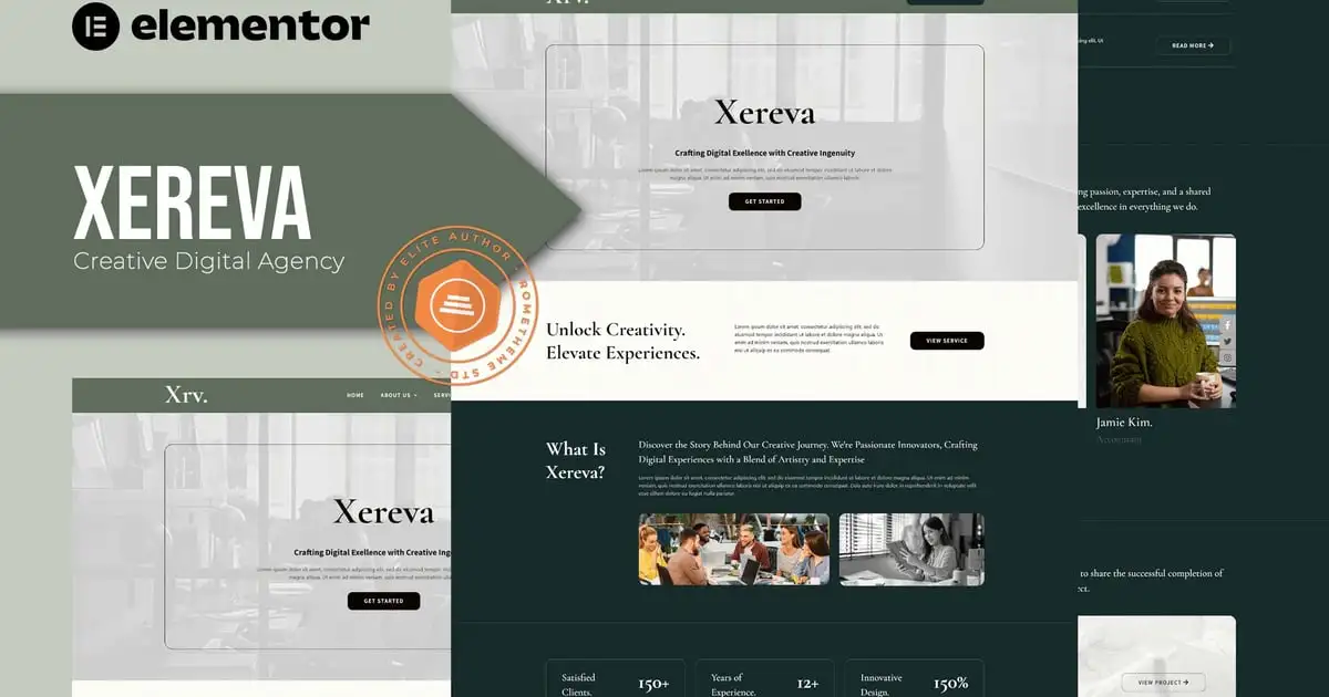 Xereva – Creative Digital Agency Elementor Template Kit
