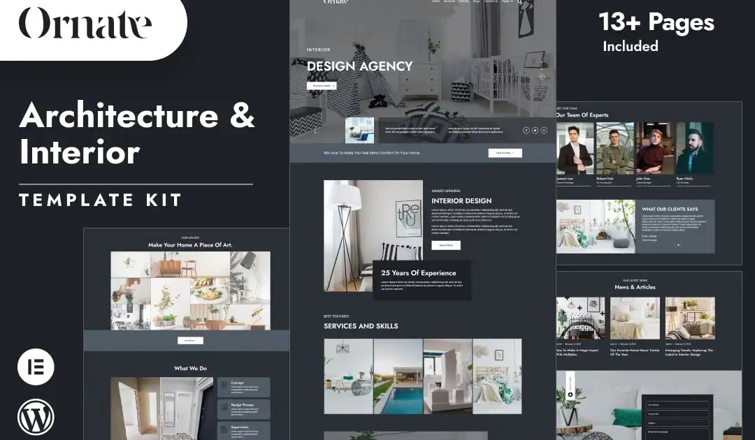 Ornate – Architecture & Interior Design Elementor Template Kit