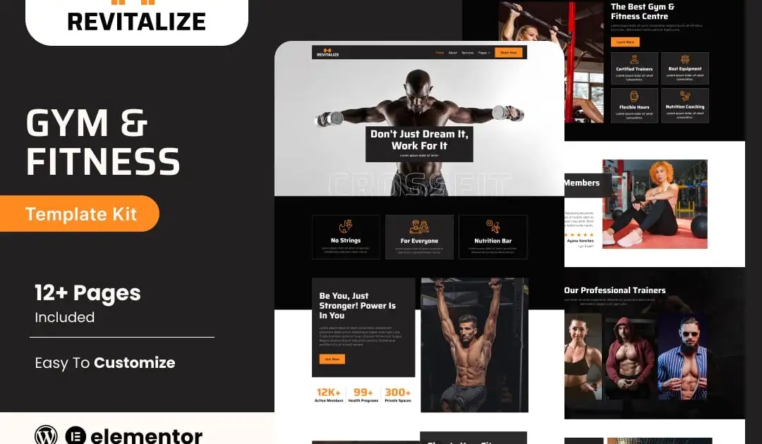 Revitalize – Fitness Gym Elementor Template Kit