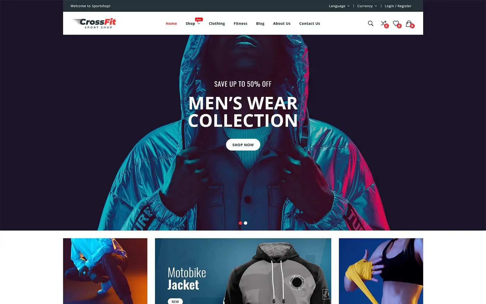 Crossfit – WooCommerce WordPress Theme for Fashion Store WooCommerce Theme