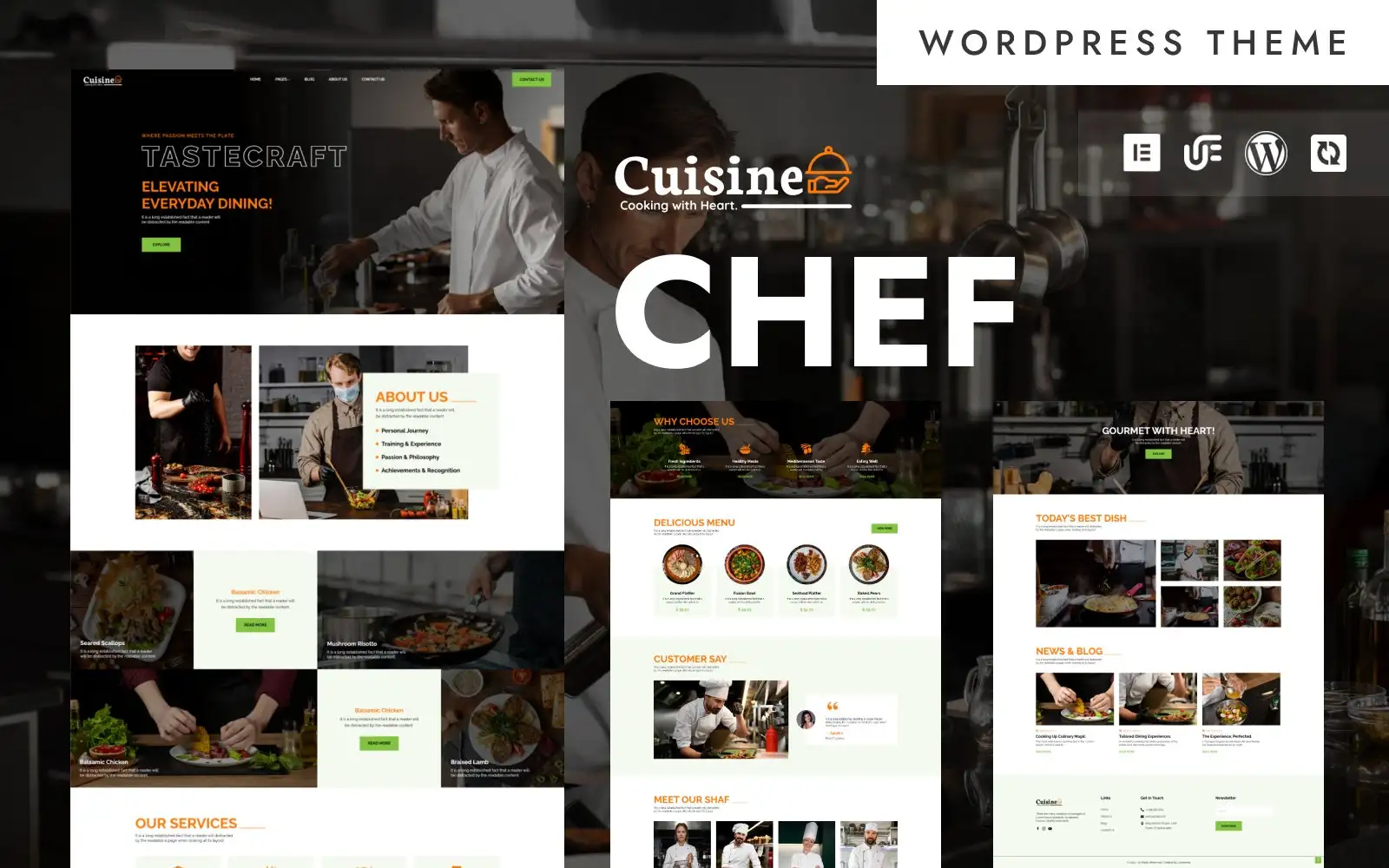 Cuisine – Personal Chef & Catering WordPress Elementor Theme WordPress Theme