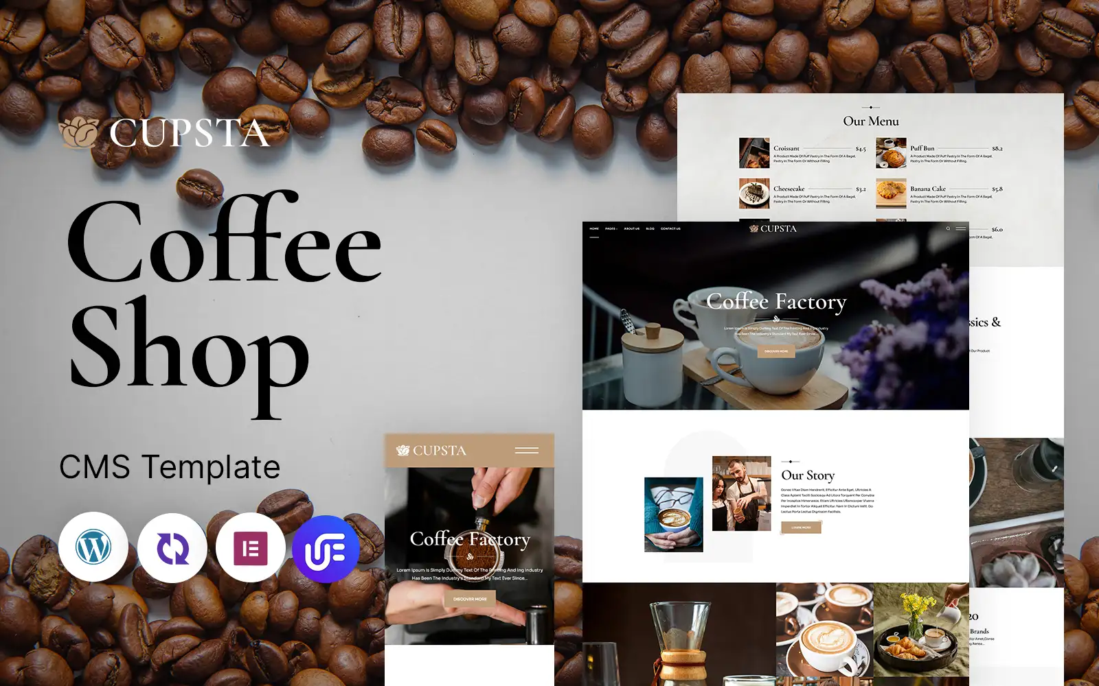 Cupsta – Coffee Shop Multipurpose Responsive WordPress Theme