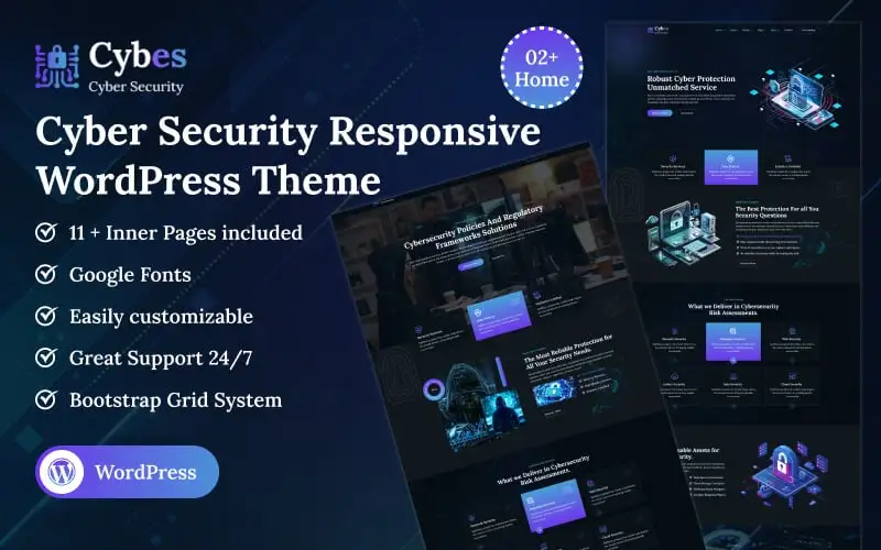 Cybes – Cyber Security Responsive WordPress Theme