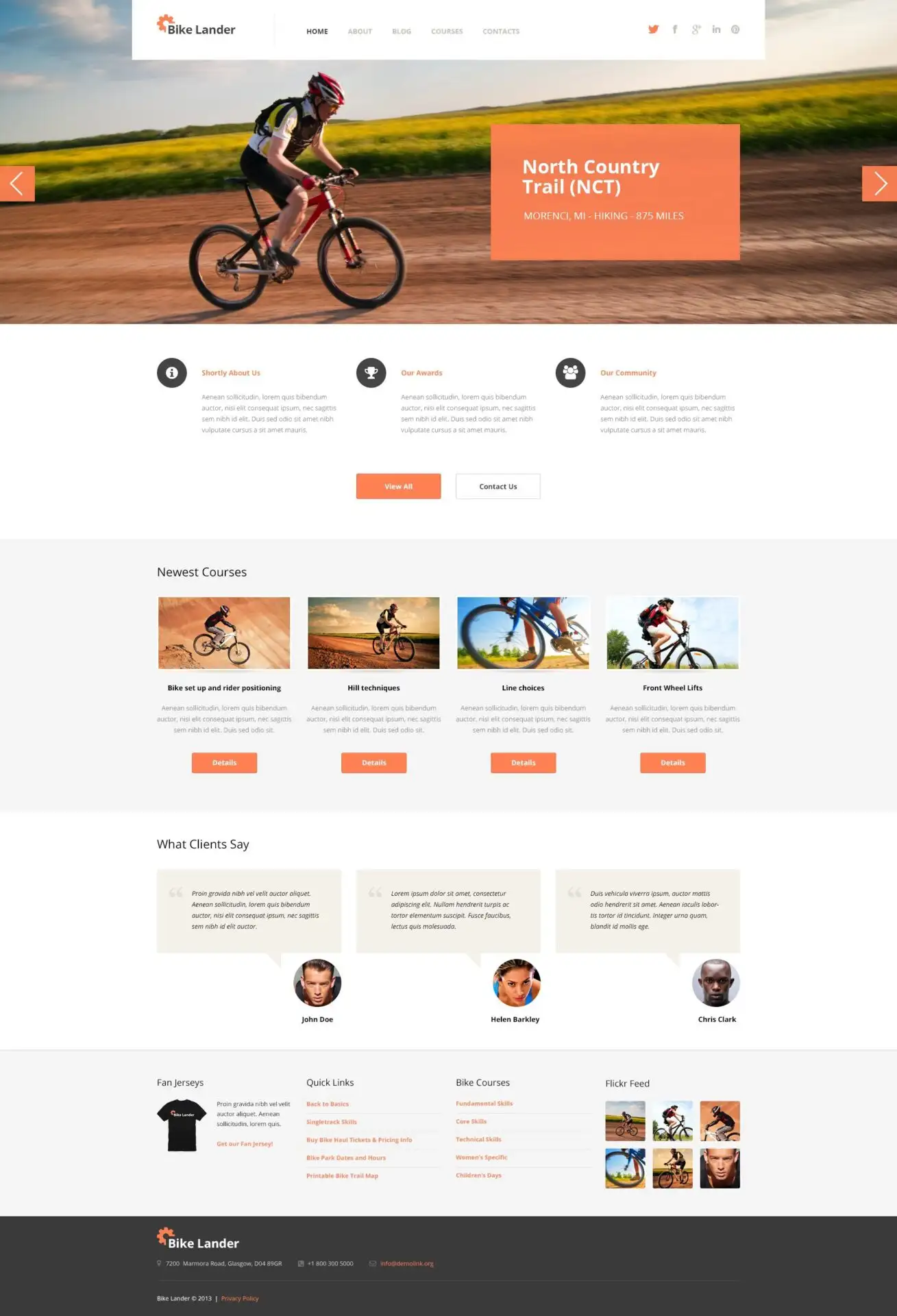 Cycling Club WordPress Theme