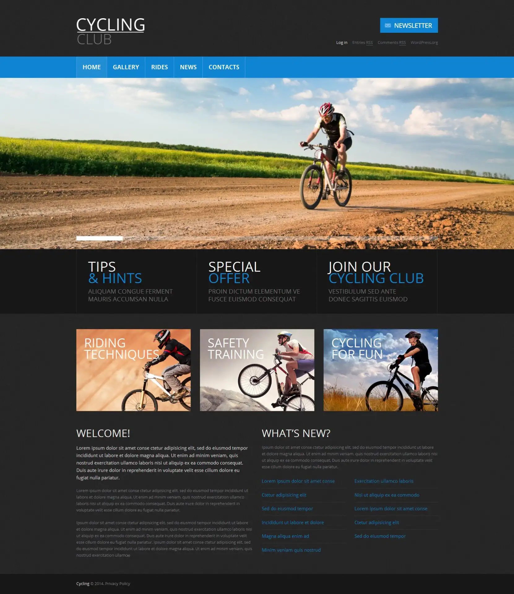 Cycling Responsive WordPress Theme