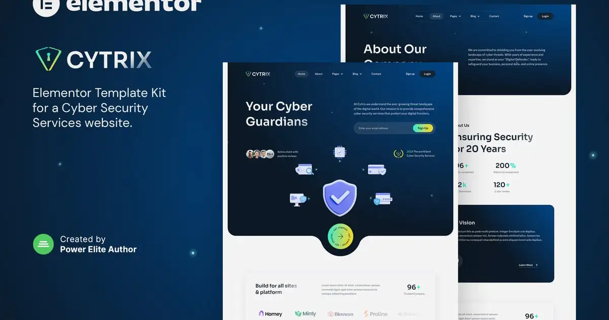 Cytrix – Cyber Security Services Elementor Template Kit