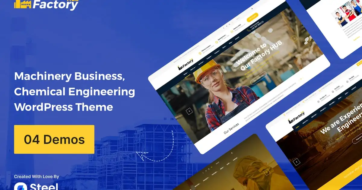 Factory HUB – Industrial Business WordPress Theme