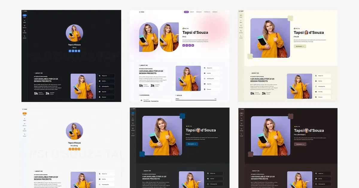 Tapsi – Personal Portfolio WordPress Theme