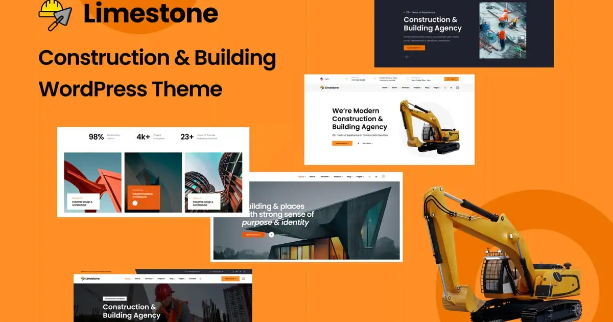 Limestone – Construction Building WordPress Theme