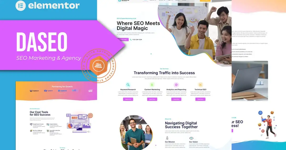 Daseo – SEO Marketing & Agency Elementor Pro Template Kit