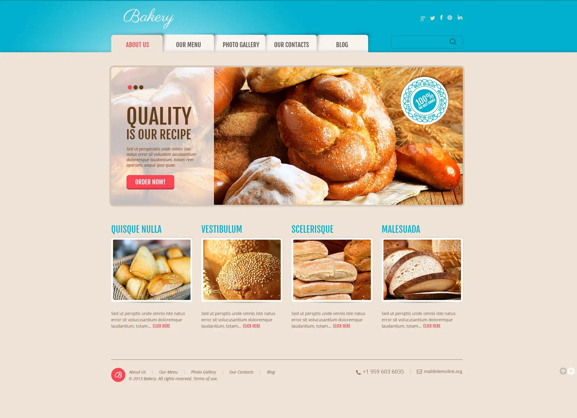 Delicious Bakery WordPress Theme