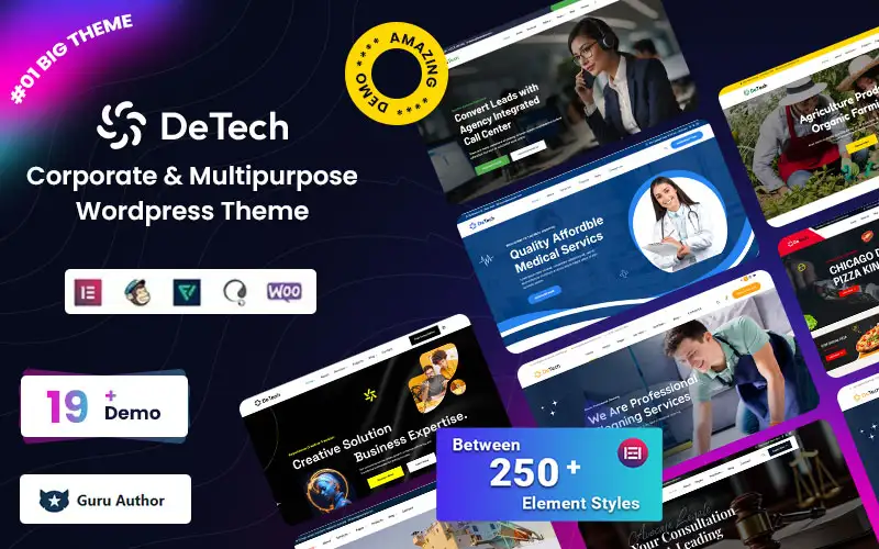 Detech – Corporate & Multipurpose Responsive WordPress Theme