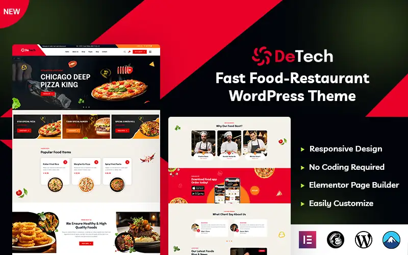 Detech – Fast Food WordPress Theme
