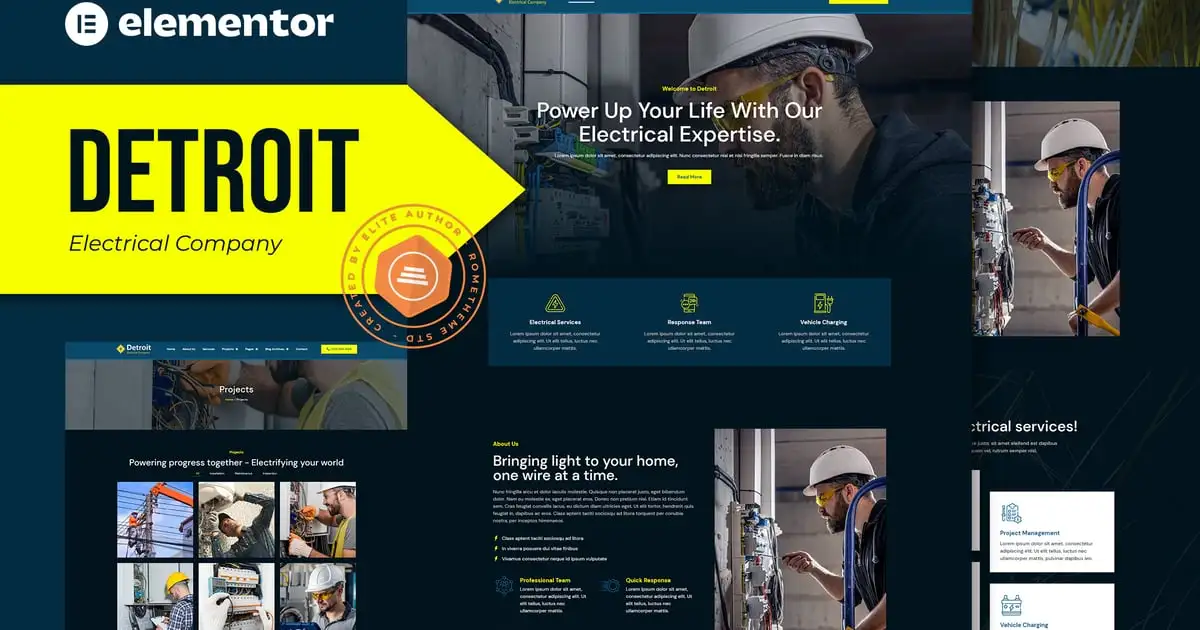Detroit – Electrical Company Elementro Pro Template Kit