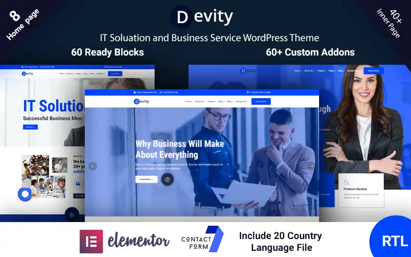 Devity – IT Solutions Business Service WordPress Theme