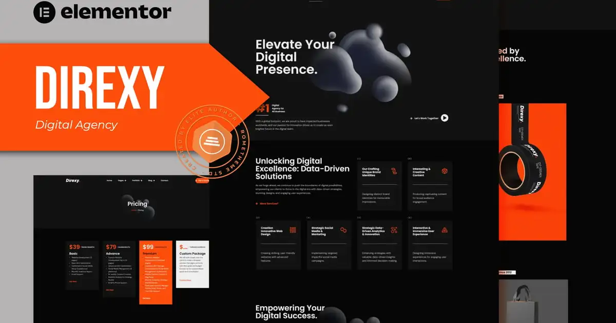 Direxy – Digital Agency Elementor Pro Template Kit