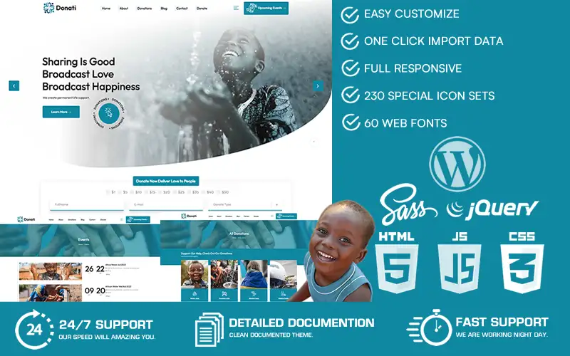 Donati – Charity & Donation WordPress Theme