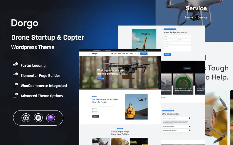 Dorgo – Drone Startup And Copter WordPress Theme WordPress Theme