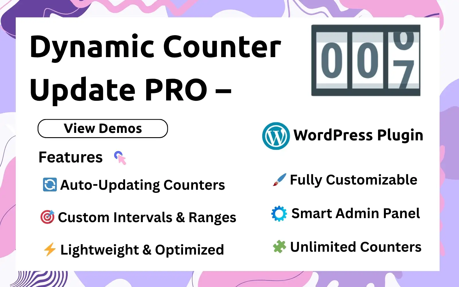 Dynamic Counter Update PRO WordPress Plugin