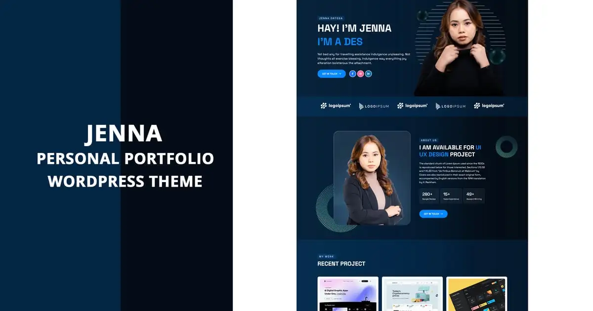 Jenna – Personal Portfolio WordPress Theme