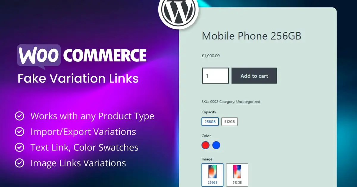 MT WooCommerce Fake Variation Links