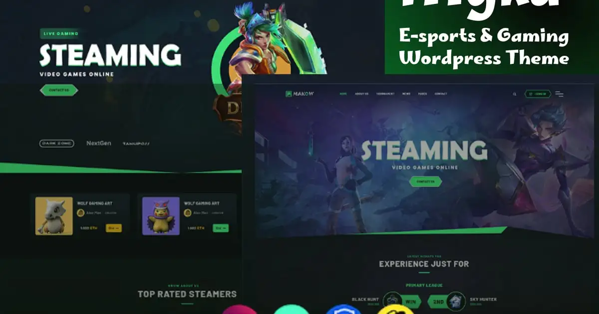 MYKD – eSports and Gaming NFT WordPress Theme