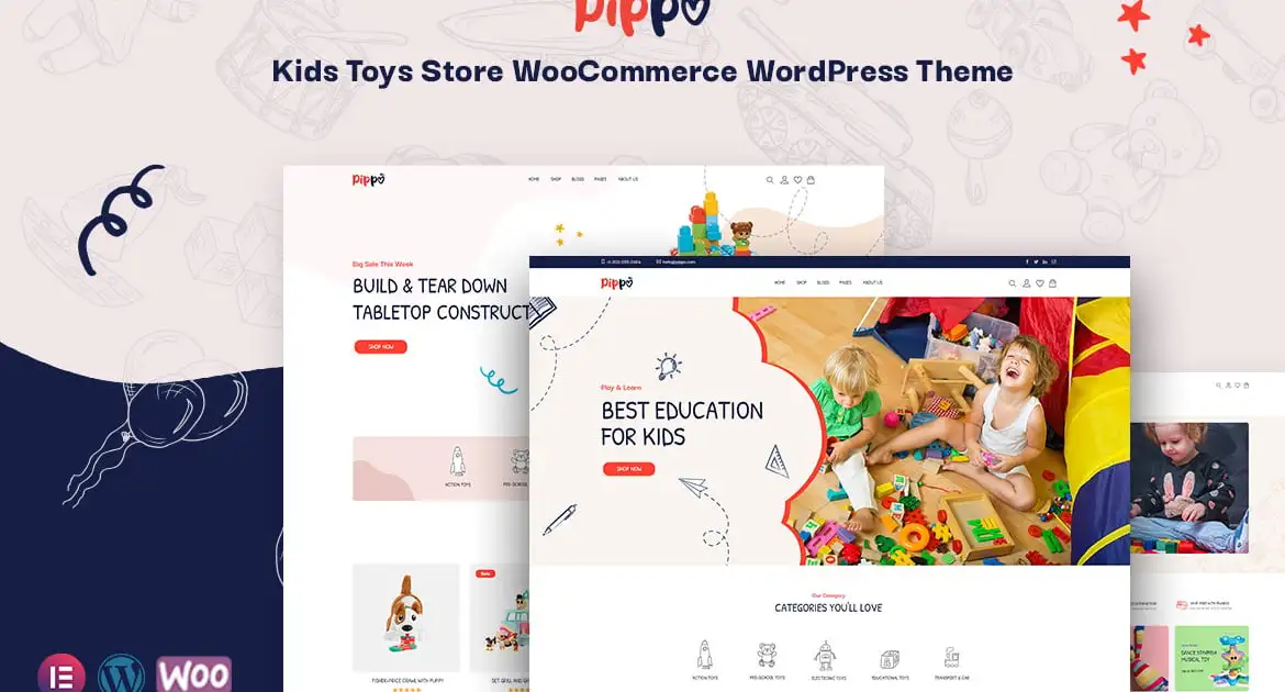 Pippo – Kids Toys Store WooCommerce WordPress Them