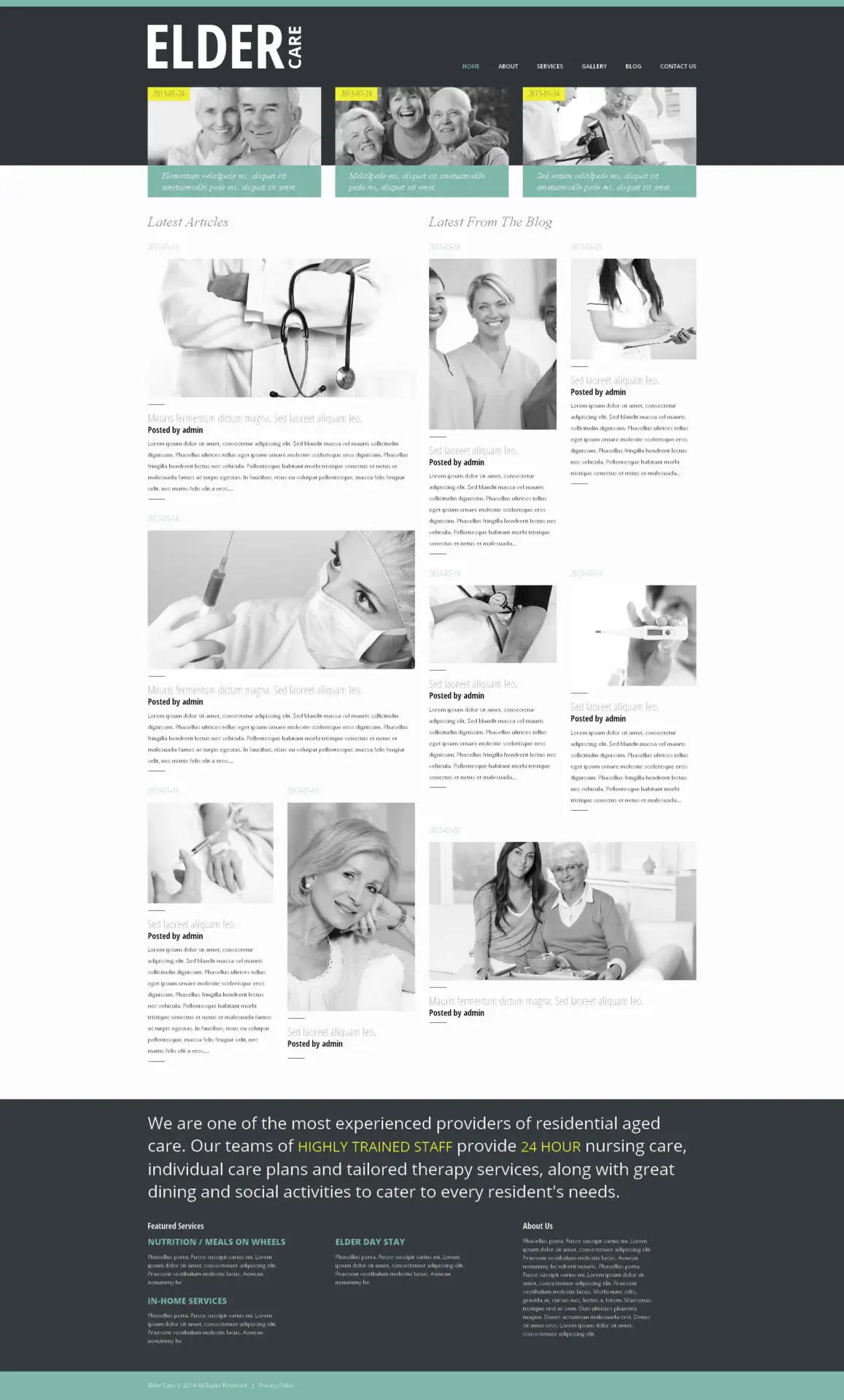 Elderly Care Responsive WordPress Theme