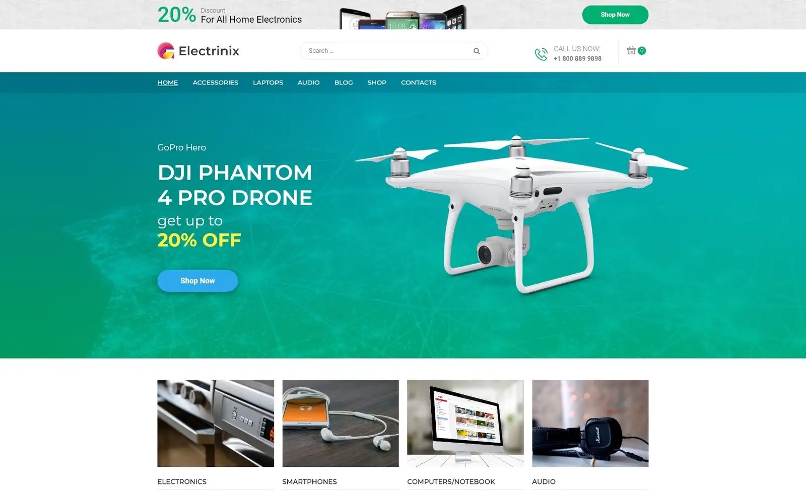 Electrinix – Electronics Shop Elementor WooCommerce Theme