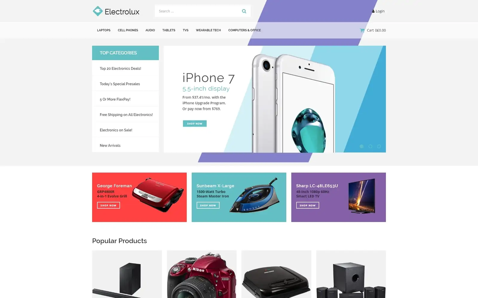 Electrolux – Electronics Shop Elementor WooCommerce Theme