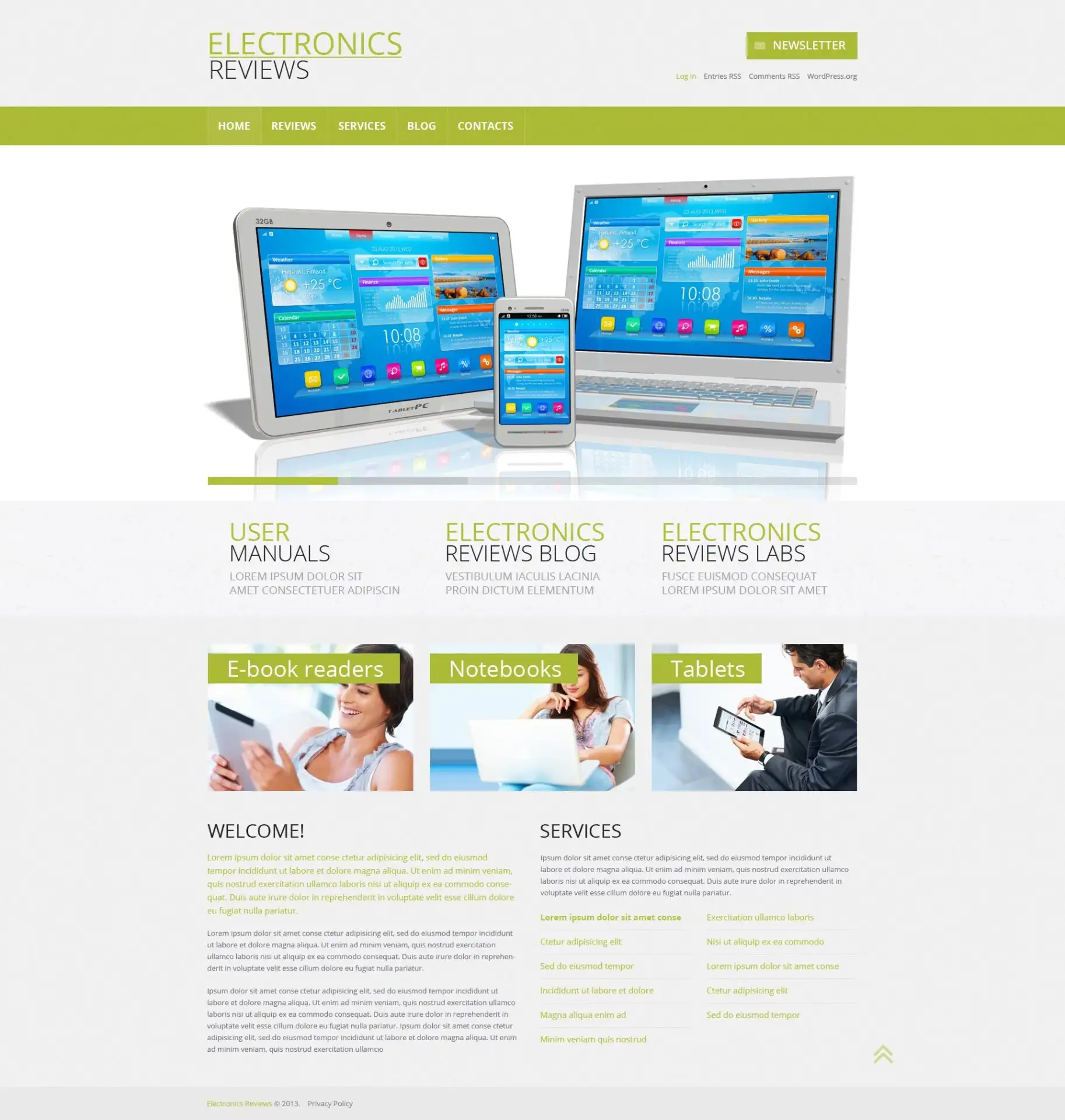 Electronics Review Responsive WordPress Theme