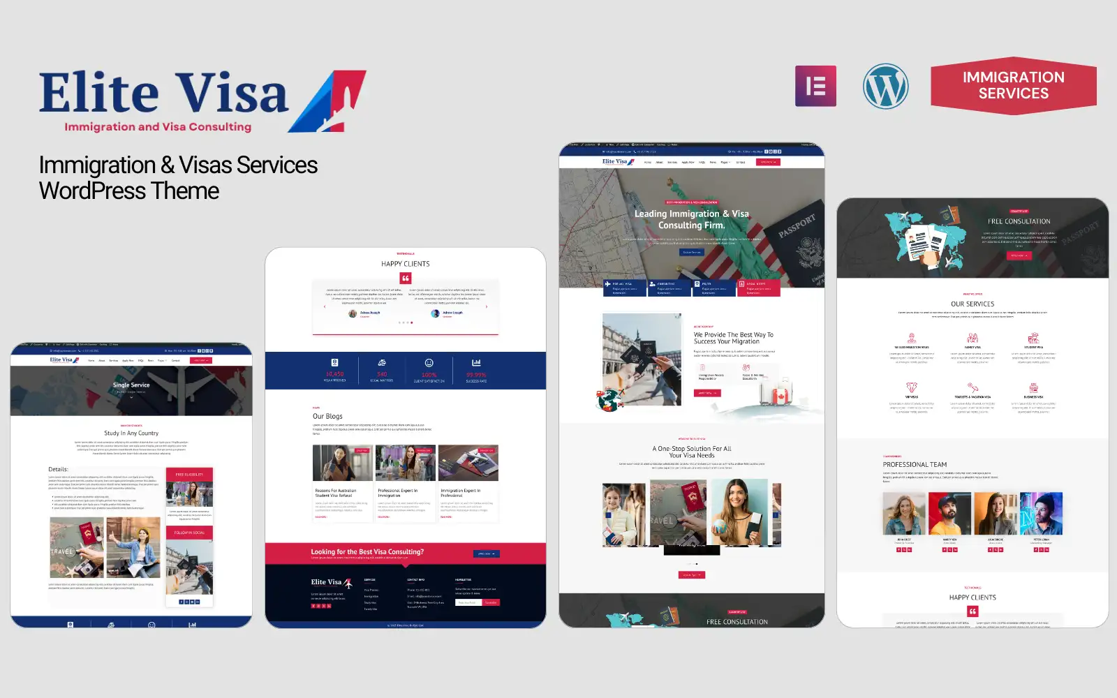 Elite Visa – Visa Tourism & Immigration Services WordPress Theme