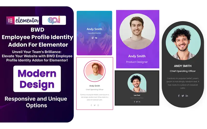 Employee Profile Identity WordPress Plugin For Elementor