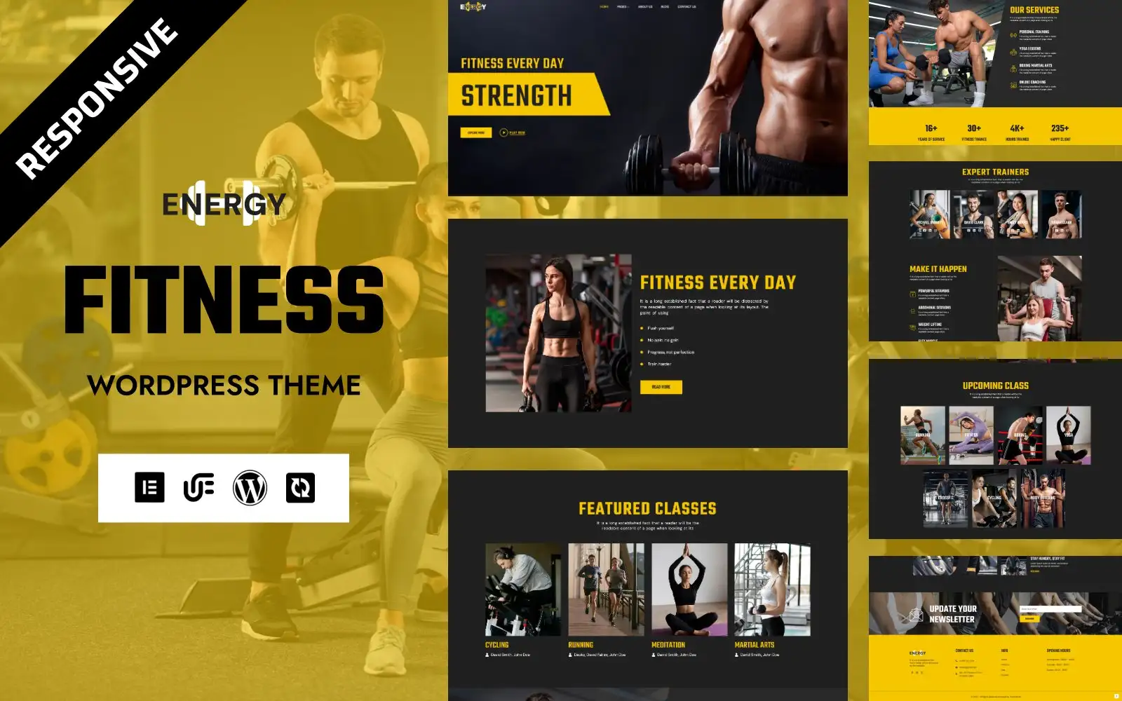 Energy – Gym & Fitness Club WordPress Elementor Theme WordPress Theme