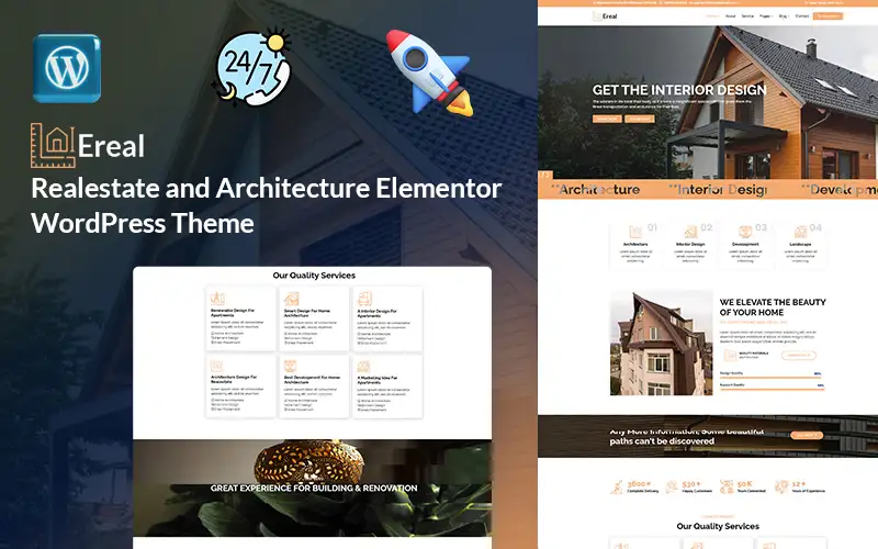 Ereal – Realestate and Architecture Elementor WordPress Theme