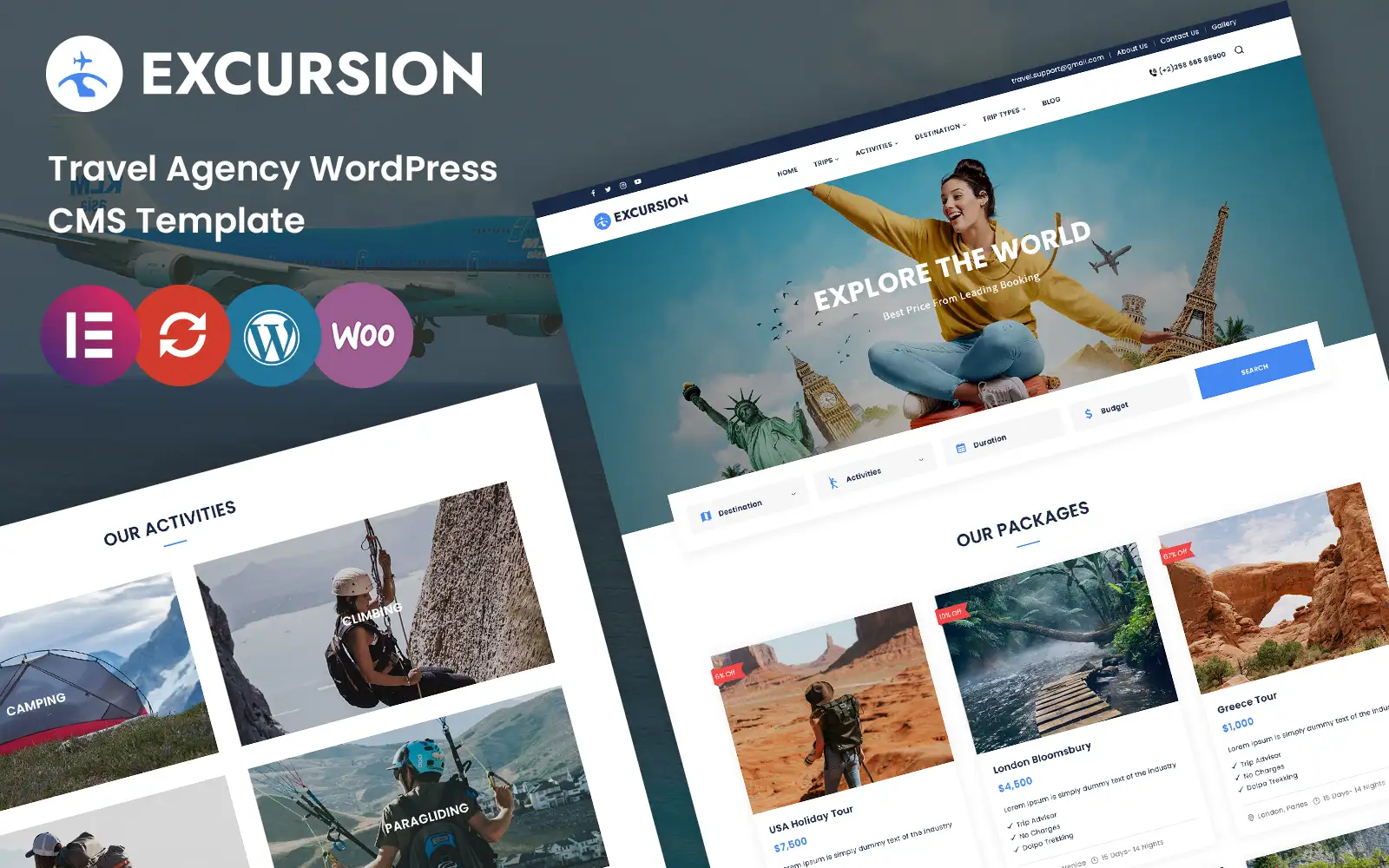 Excursion – Tour and Travel WordPress Theme
