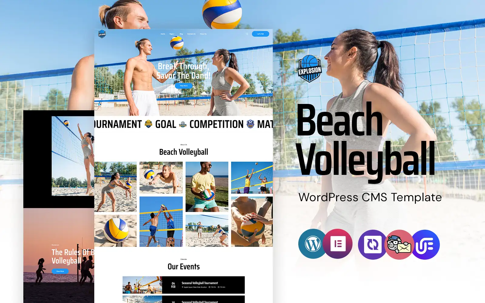 Explosion – Volleyball Academy And Coaching WordPress Elementor Theme WordPress Theme