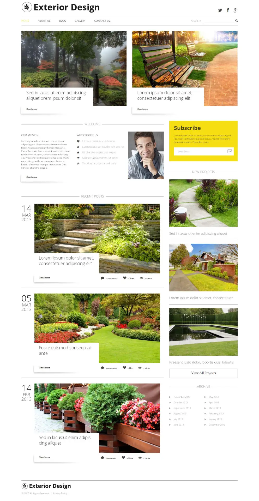 Exterior Design Blog WordPress Theme