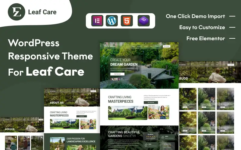 EZ Leaf Care: The Complete Solution for Garden & Tree Wellness WordPress Theme