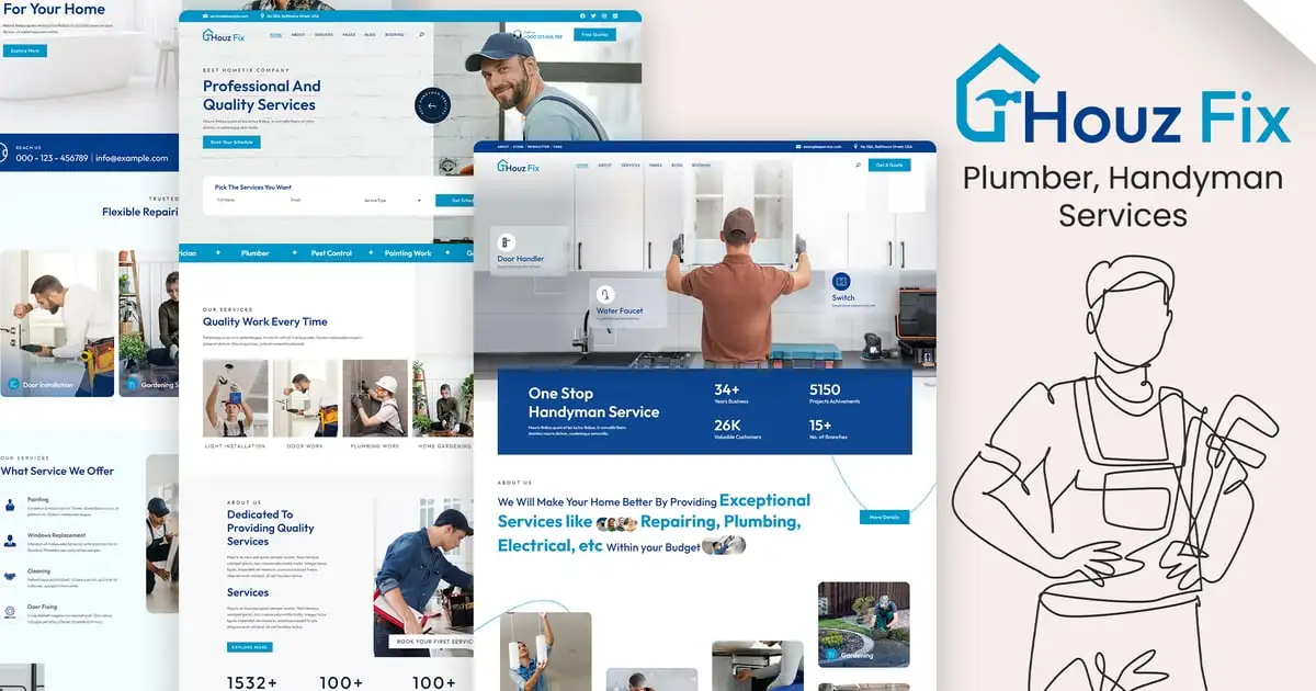 HouzFix – Plumber, Handyman WordPress Theme