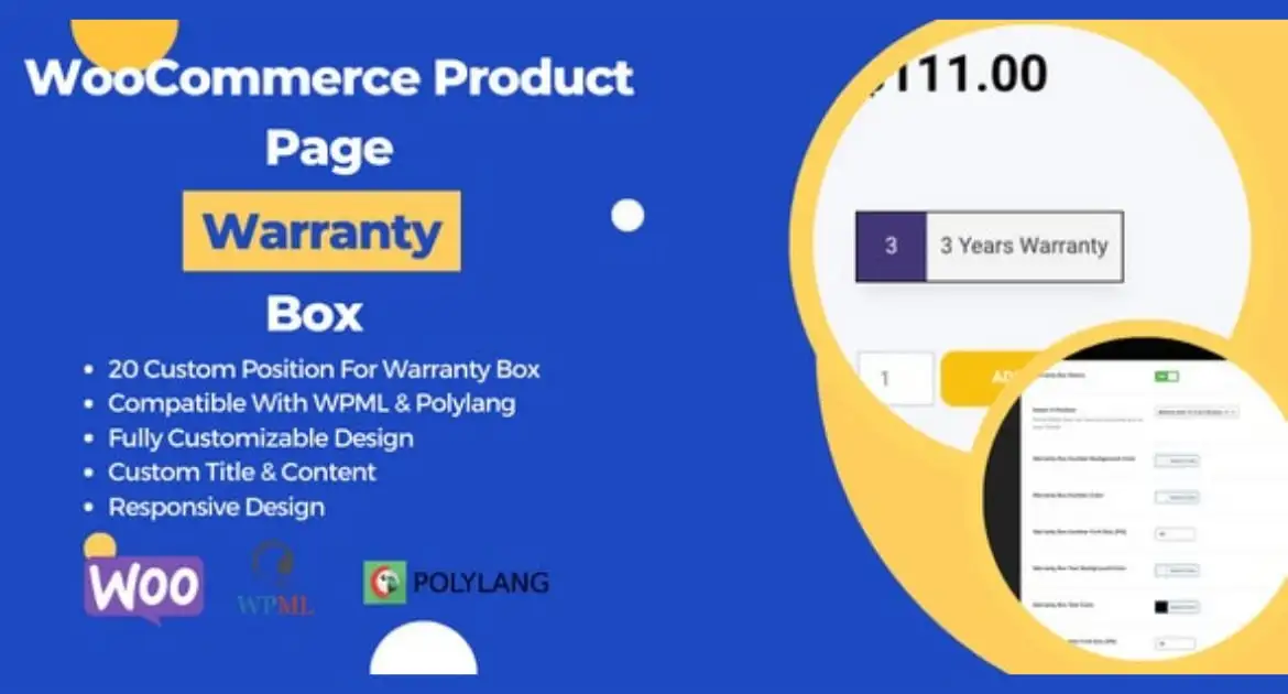 WooCommerce Product Page Warranty Box