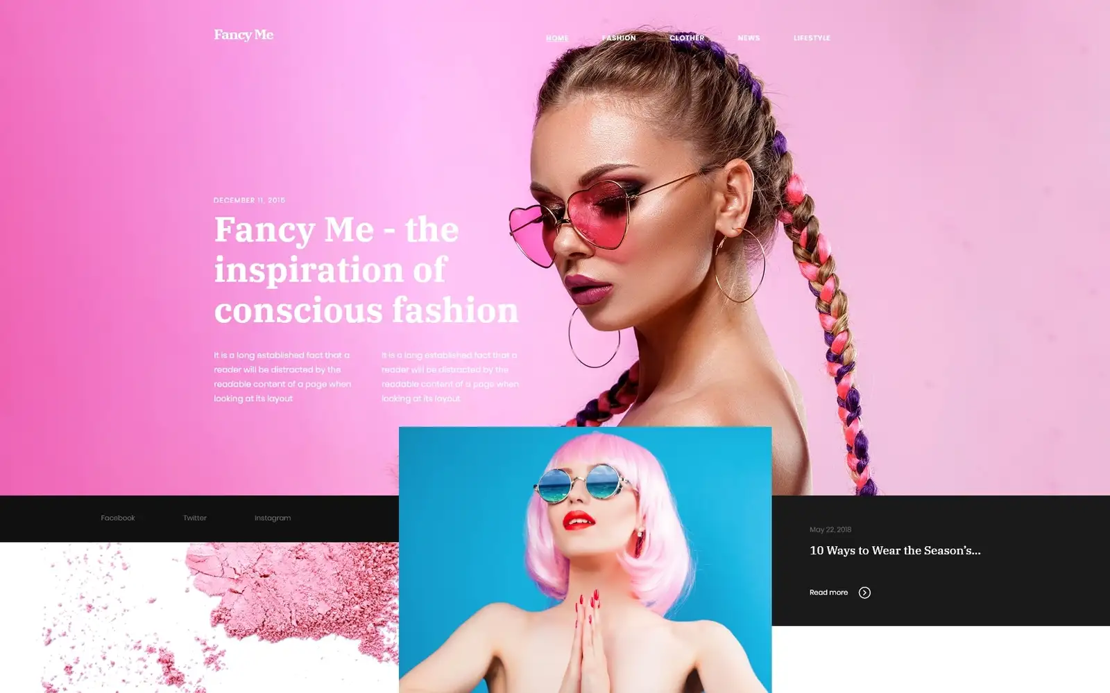 Fancy Me – Fashion Blog WordPress Elementor Theme WordPress Theme