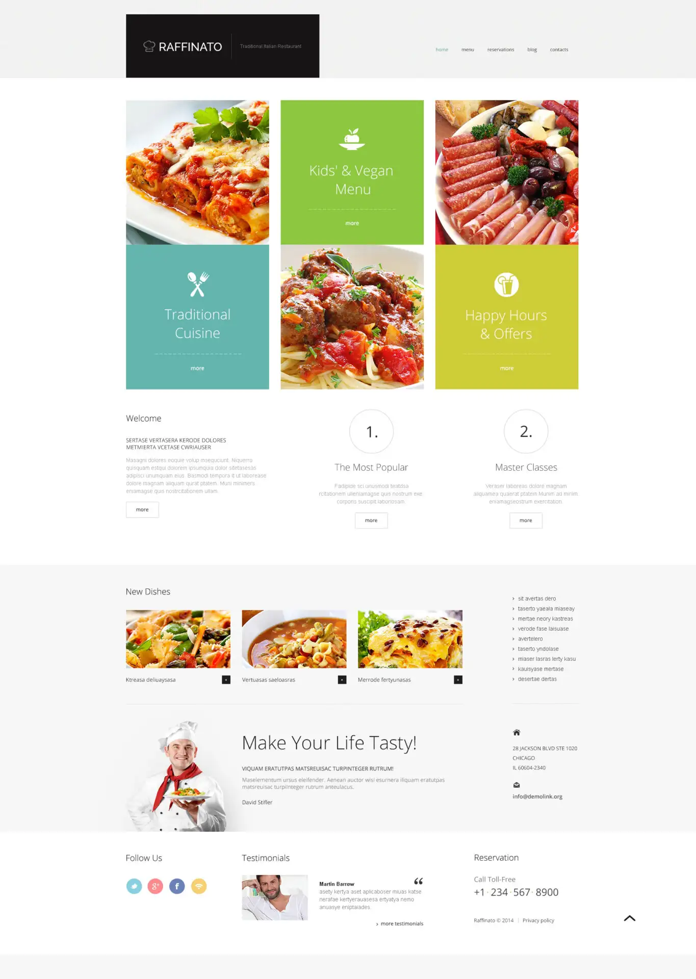 Fancy Restaurant WordPress Theme