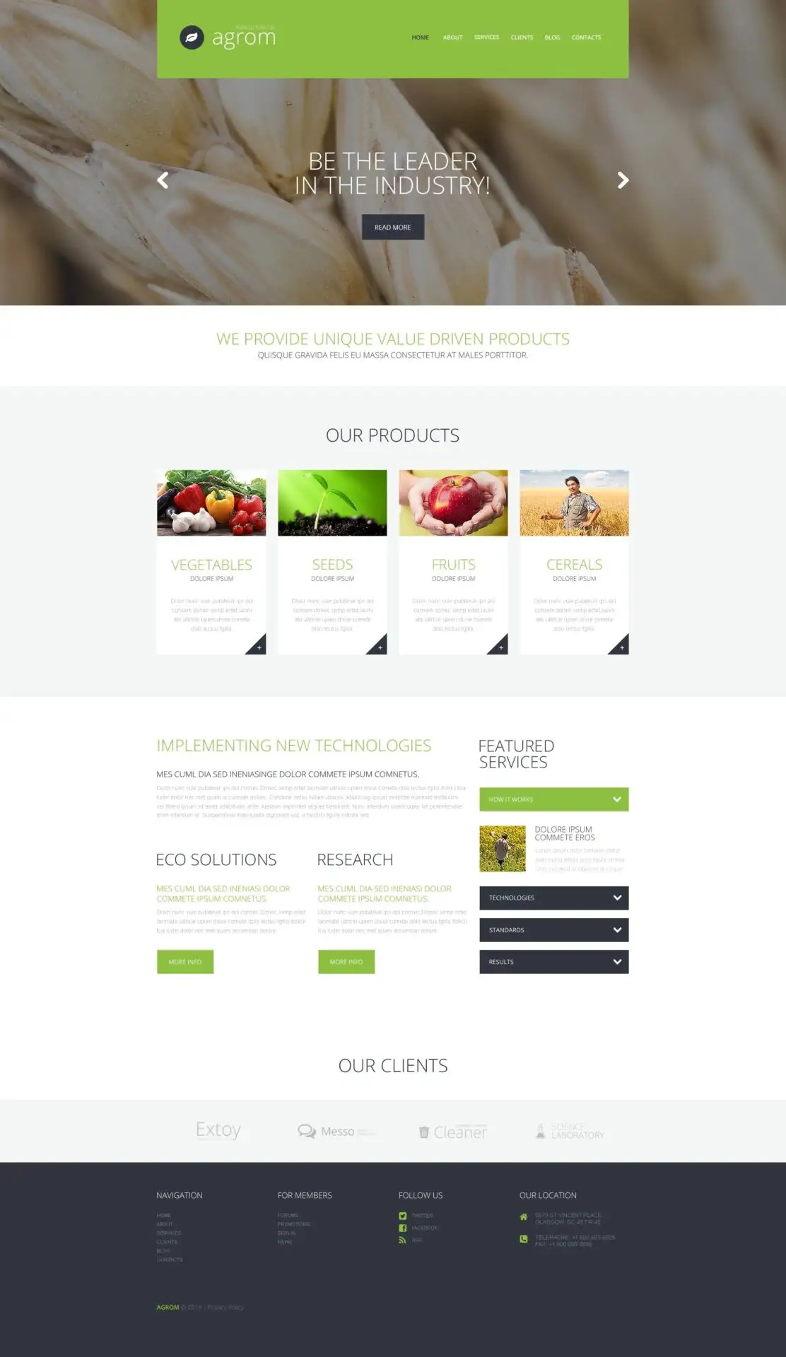Farmer’s Dream Service WordPress Theme